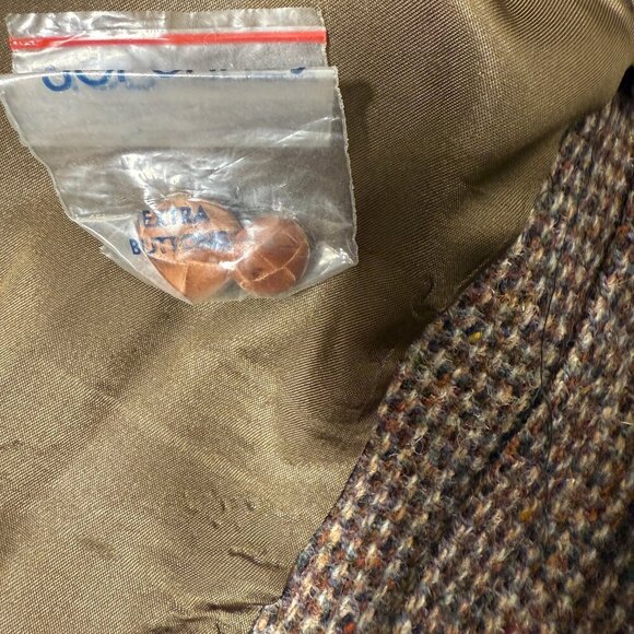 Harris Tweed Blazer Mens Brown Beige Pure Scottish Wool Herringbone Tweed - Picture 12 of 13